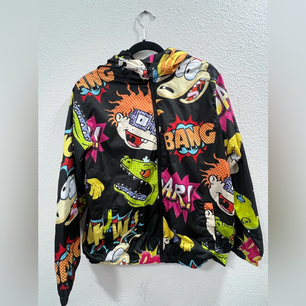 Members Only Nickelodeon Rugrats Jacket Junior’s Sz M Cartoon Windbreaker